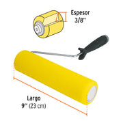 Rodillo para pintar 9 x 3/8' de esponja, superficies lisas