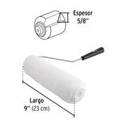 Rodillo para pintar 9x5/8' superficies poco rugosas, PRETUL
