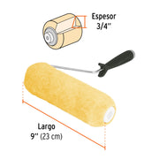 Rodillo para pintar 9 x 3/4' superficies rugosas, TRUPER