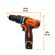 Rotomartillo/destornillador compacto 3/8', 12V, 1 bat 2Ah
