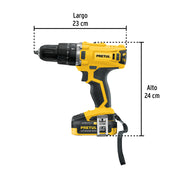 Rotomartillo/destornillador 1/2', 20V, 1 batería 2Ah, PRETUL