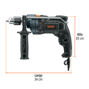 Rotomartillo/destornillador 1/2', 800W, TRUPER INDUSTRIAL