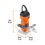 Router (rebajadora) compacto 600 W, 3/4 HP, TRUPER PRO
