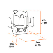 Router (Rebajadora) 1200W, 1-3/4 HP, TRUPER INDUSTRIAL