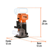 Router (Rebajadora) 1/4', sin accesorios, TRUPER PRO