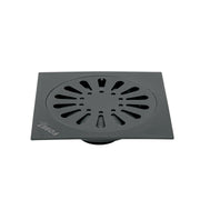 Resumidero cuadrado 6' x 6', acero inoxidable, negro, gota