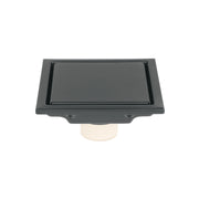 Resumidero reversible 4', anti olores, acero inox, negro, AQ