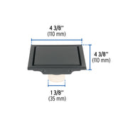 Resumidero reversible 4', anti olores, acero inox, negro, AQ