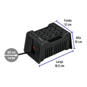 Regulador de voltaje de 1200 VA / 600 W 8 contactos, VOLTECK