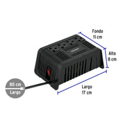 Regulador de voltaje de 800 VA / 400 W 4 contactos, VOLTECK