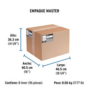 Sapo 2' para WC, PVC azul, cadena plástica, FOSET BASIC