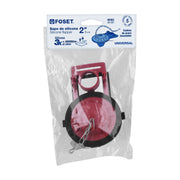 Sapo 2' para WC, silicona roja, cadena inoxidable, FOSET