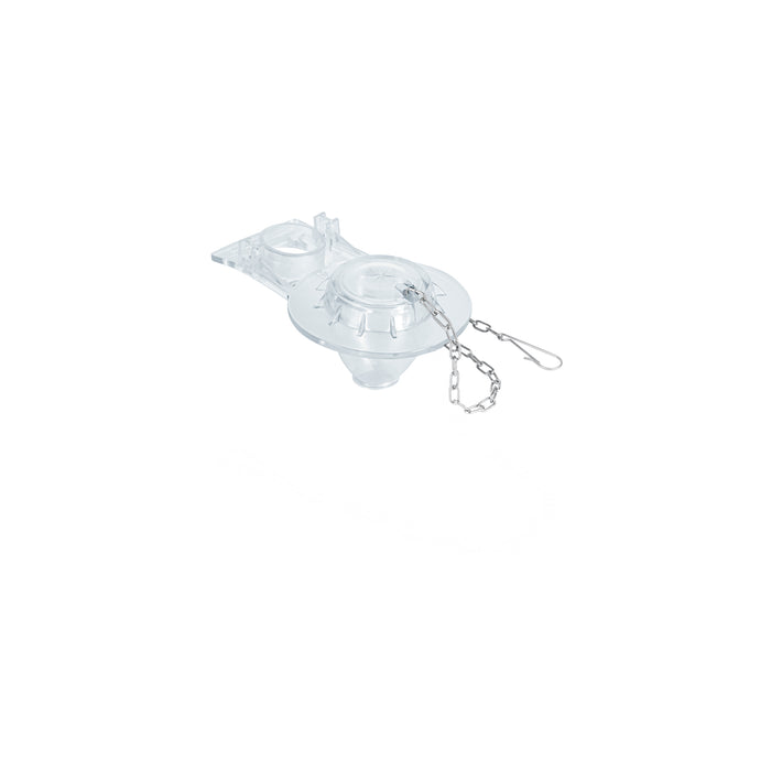 Sapo 2' para WC, PVC transparente, cadena inoxidable, FOSET