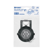 Sapo 2' para WC, PVC transparente, cadena inoxidable, FOSET