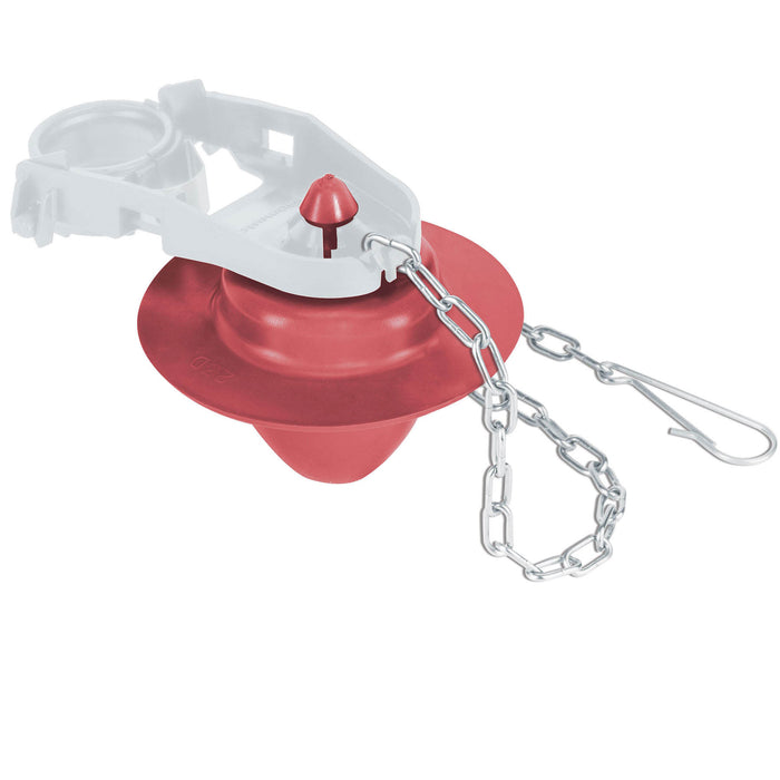 Sapo 2' para WC, silicona rígida, cadena inoxidable, FOSET