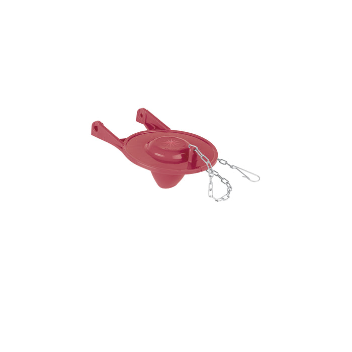Sapo 3' para WC, silicona roja, cadena inoxidable, FOSET