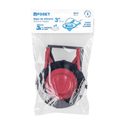 Sapo 3' para WC, silicona roja, cadena inoxidable, FOSET