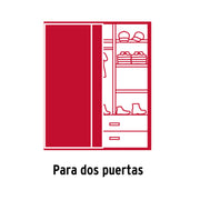 Sistema corredizo para riel superior de clóset, HERMEX