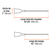 Raspador forjado de 7', puño 'Y', mango de 42', TRUPER