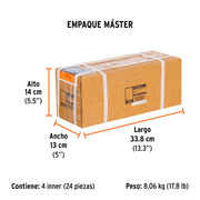 Cincel hueco para acanalado SDS plus 3/4' x 10', TRUPER