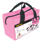Juego de herramientas básicas, color rosa, 8 piezas, PRETUL