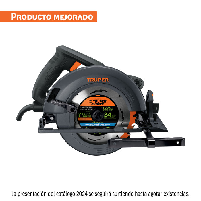 Sierra circular 7-1/4', 1800W, TRUPER INDUSTRIAL