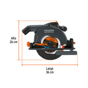 Sierra circular 7-1/4' 1900W, TRUPER INDUSTRIAL
