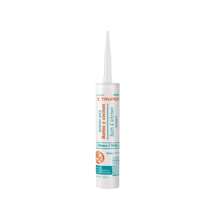 Sellador blanco para baños y cocinas, 280 ml, TRUPER