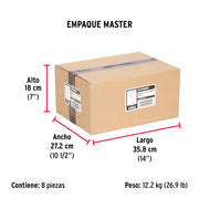 Caja con 100 sujetadores tipo mariposa de 3/16' x 3', FIERO