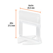 Bolsa con 100 anclas de 1.5 mm, para nivelación de azulejos