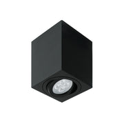 Luminario de sobreponer c/spot dirigible, cuadrado, negro