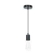 Socket colgante metálico, negro, VOLTECK