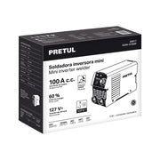 Mini soldadora inversora 100A, 127 V, Serie 300, PRETUL