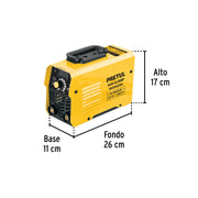 Mini soldadora inversora 130A, bi-voltaje, Serie 300, PRETUL