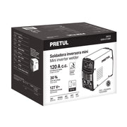 Mini soldadora inversora 120A, 127 V, Serie 500, PRETUL