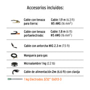 Soldadora para microalambre y electrodo, 130A, TRUPER