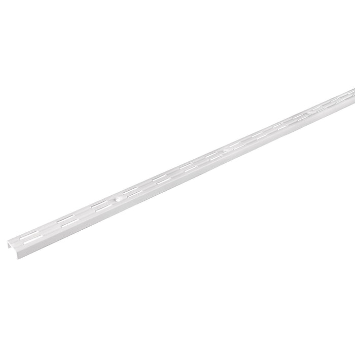 Cremallera doble blanca para ménsulas planas, 2m, FIERO