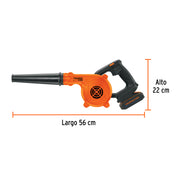 Sopladora para taller, 20V, 1 batería 2Ah, TRUPER PRO