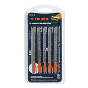 Blíster con 5 seguetas 10 DPP zanco 'T' corte recto triplay