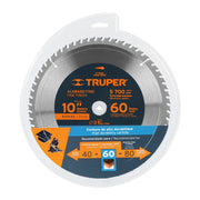 Disco sierra 10' para madera, 60 dientes centro 1', TRUPER