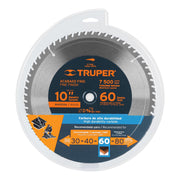 Disco sierra 10' para madera, 60 dientes centro 5/8', TRUPER