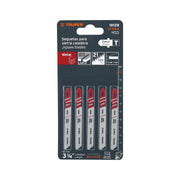 Blíster con 5 seguetas 21 DPP zanco 'T' corte recto metal