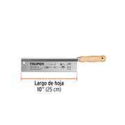 Serrucho tipo marquetero 10', 12 DPP, TRUPER