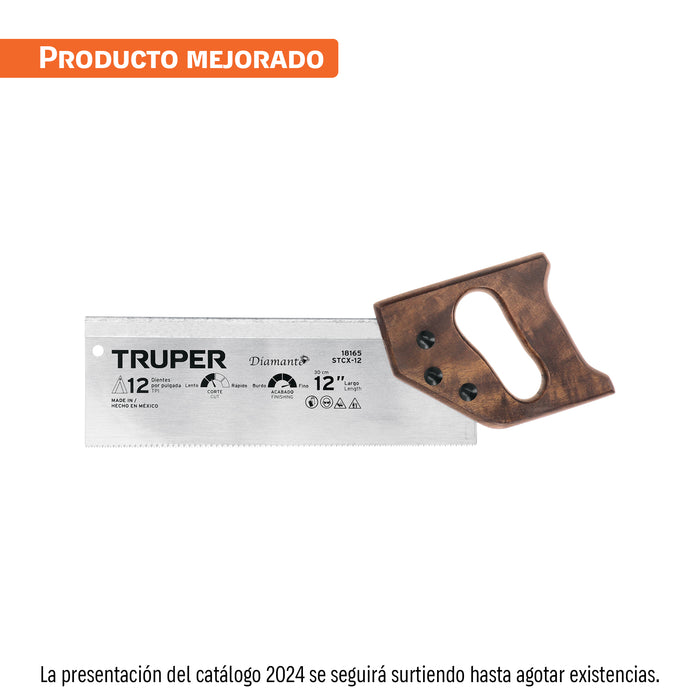 Serrucho de costilla 12' Diamante, 12 DPP, TRUPER