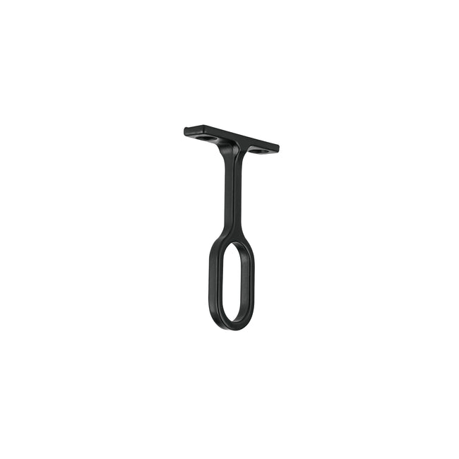 Soporte negro para tubo ovalado de closet, HERMEX