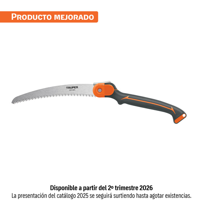 Serrucho plegable 10' hoja curva 5 DPP mango plástico,TRUPER