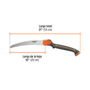 Serrucho plegable 10' hoja curva 5 DPP mango plástico,TRUPER
