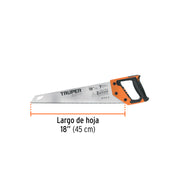 Serrucho Rapid 18', 7 DPP, mango Comfort grip, TRUPER