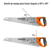 Serrucho Rapid 20', 7 DPP, mango Comfort grip, TRUPER
