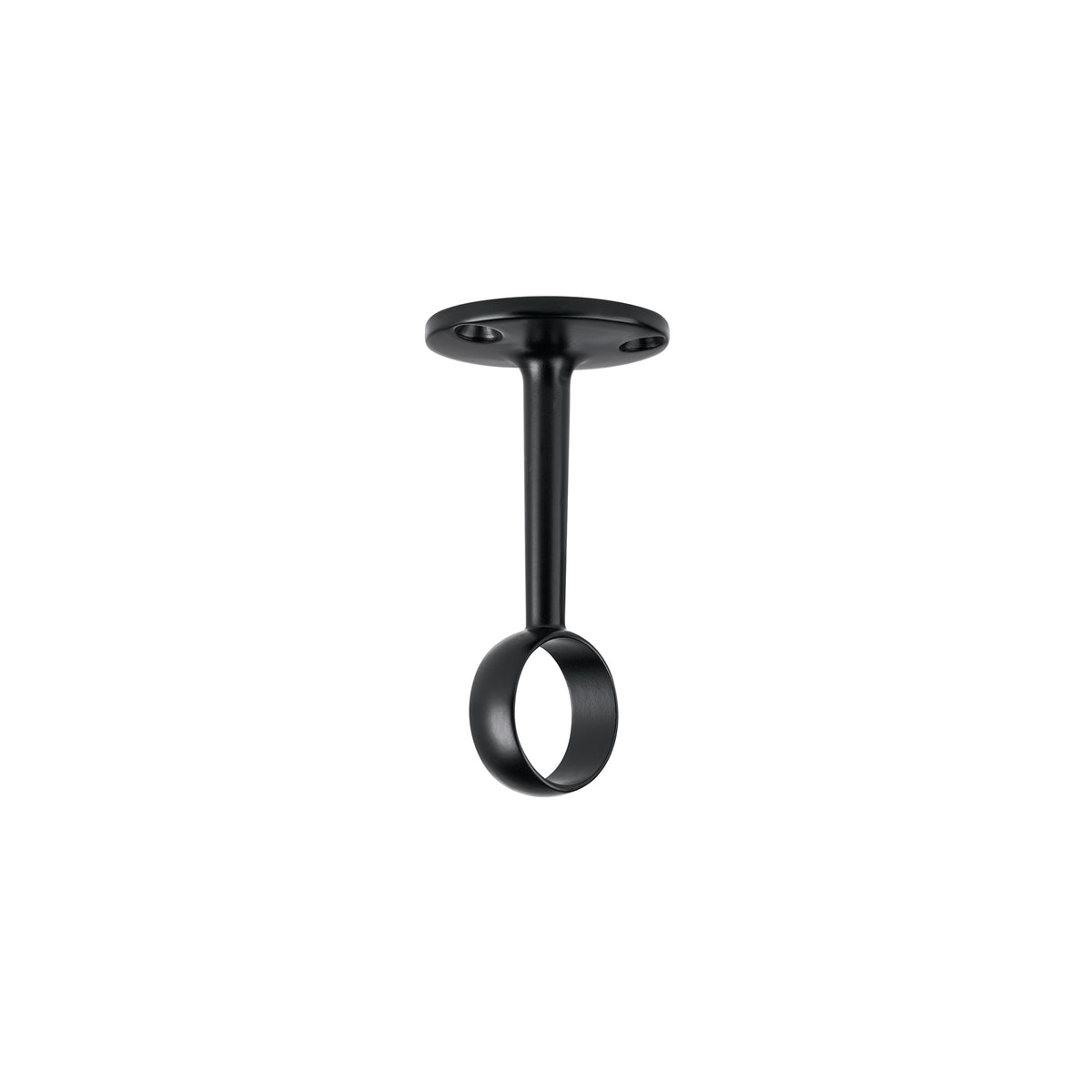 Soporte negro para tubo redondo de closet, HERMEX